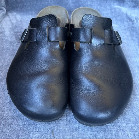 Birkenstock Boston Leather Clogs Black Men’s EU 46 US 13 Casual Comfortable - Picture 2 of 15